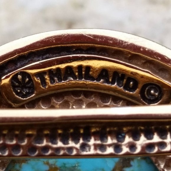 Brase Number 8 Turquoise Bronze Signed Cuff Bracelet, Previously Owned, Like New - Picture 3 of 7